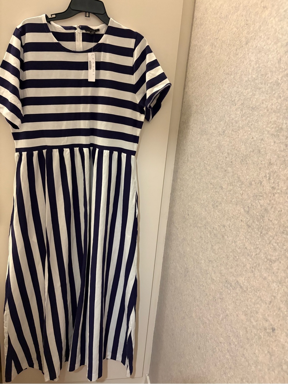 J. Crew Rugby Stripe Dress. Size 16. New with tags.